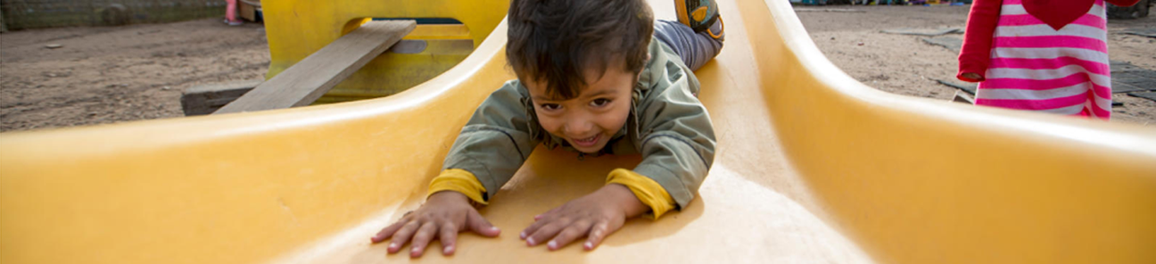boy on a slide