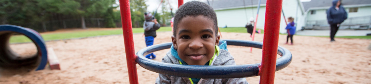 Young boy in a playground