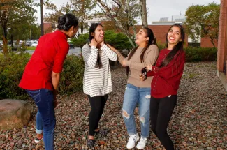 Students laughing together