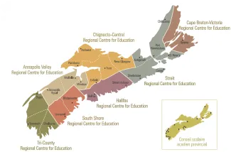 Regional School Boards map 
