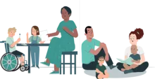 Drawing of families